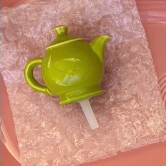 Nora Fleming FIESTA Mini ONLY  Green Tea Pot from Peony Bread Tray NEW - Picture 6 of 6